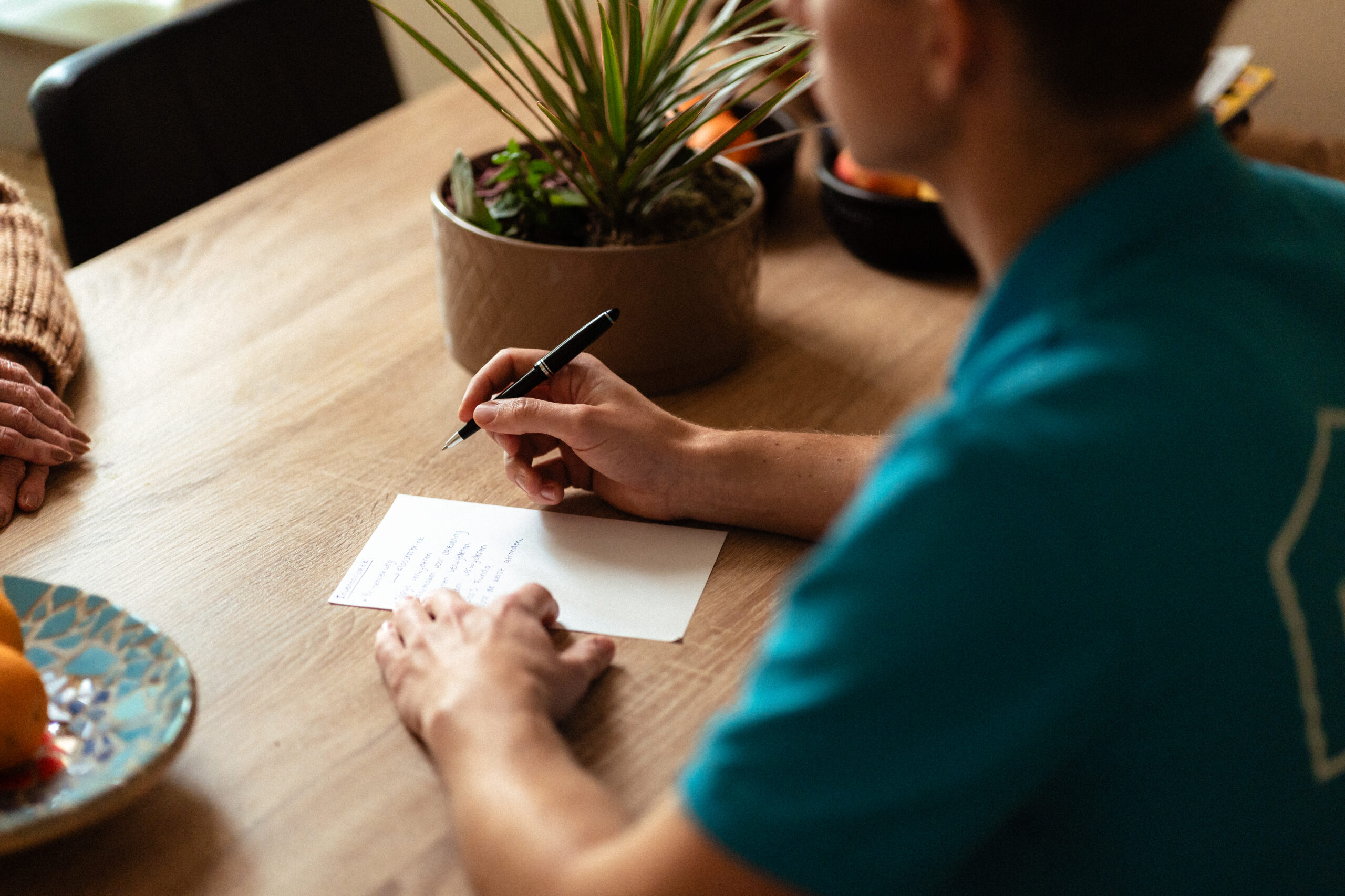 Man schrijft ontruimings wensen